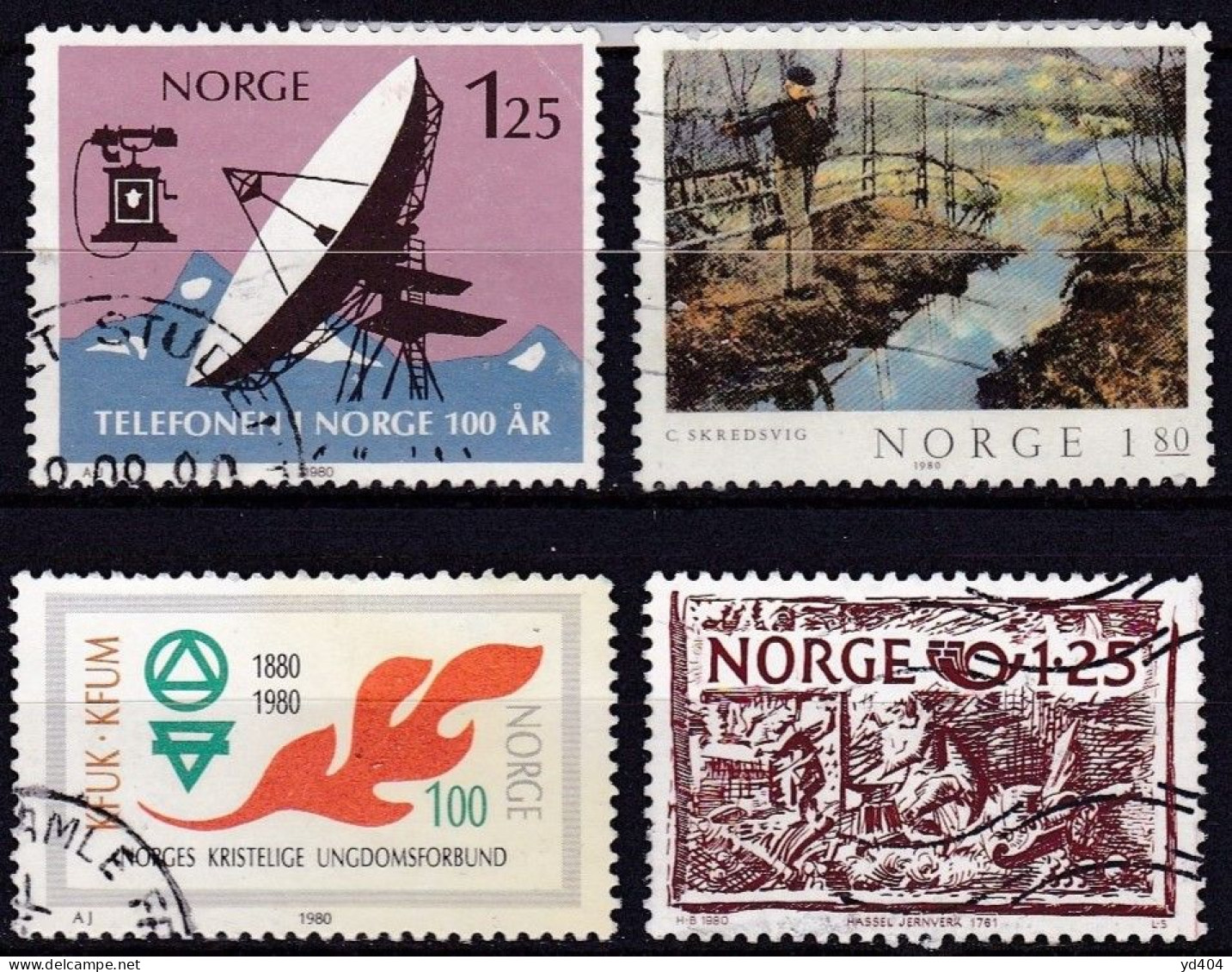 NO095 – NORVEGE - NORWAY – 1980 USED LOT – Y&T # 765-779 – CV 3,50 € - Usati