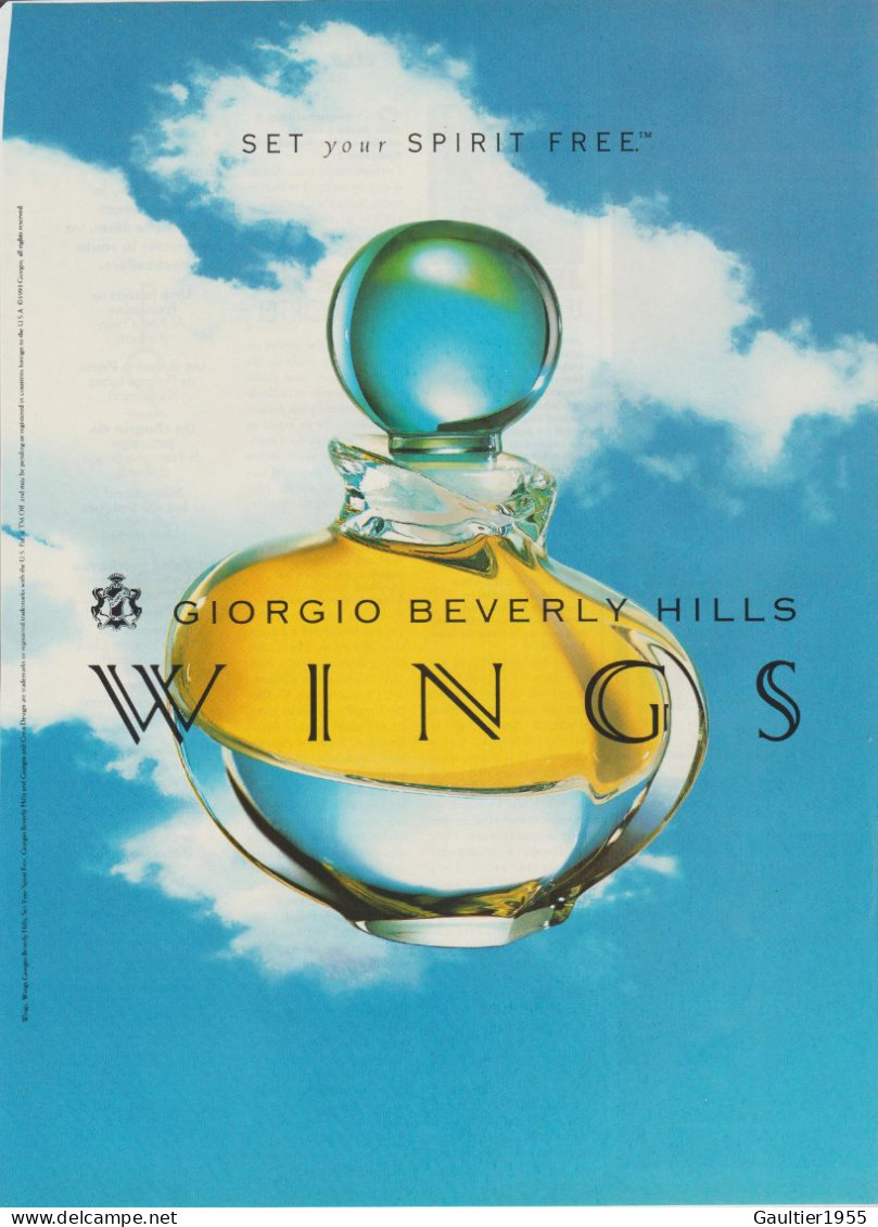 Publicité Papier - Advertising Paper - Wings De Giorgio Beverly Hills - Publicités Parfum (journaux)