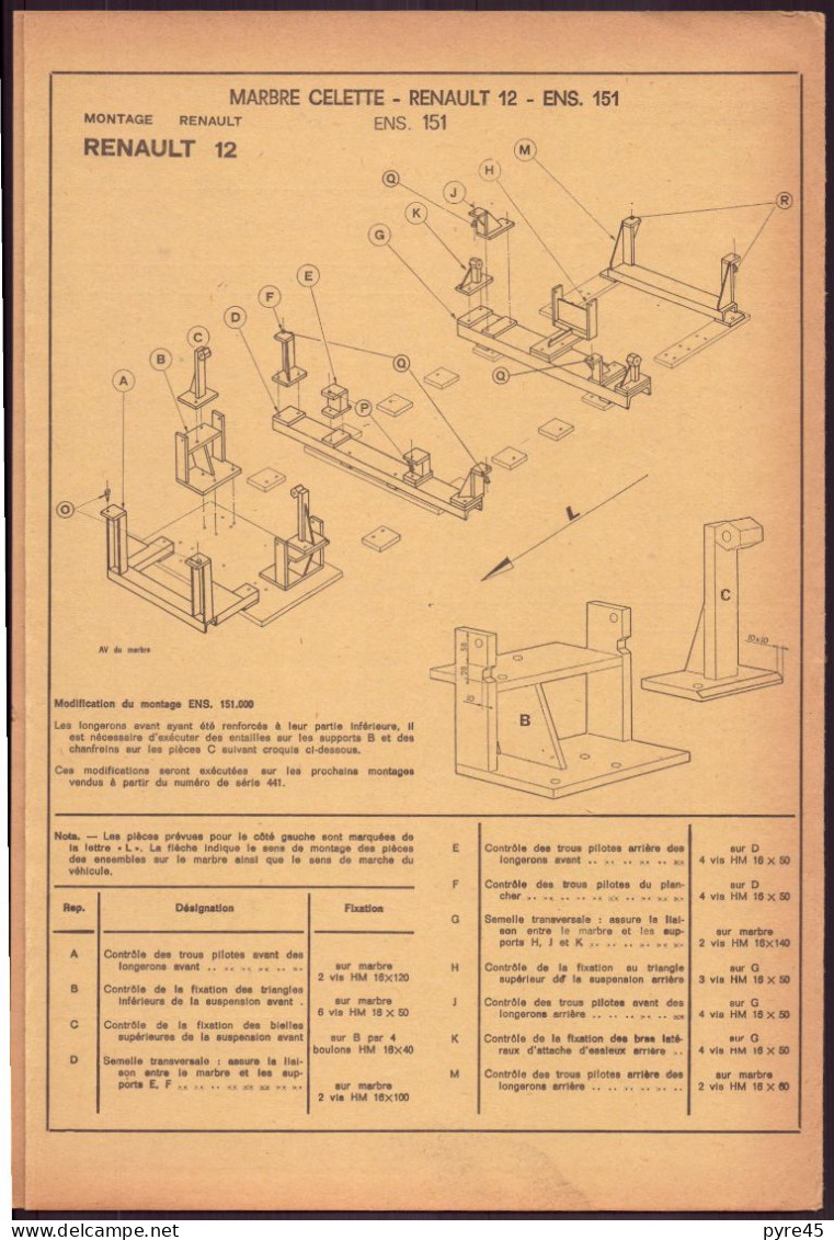 FICHE TECHNIQUE L EXPERT AUTOMOBILE RENAULT 12 GORDINI 1974 - Autres Plans