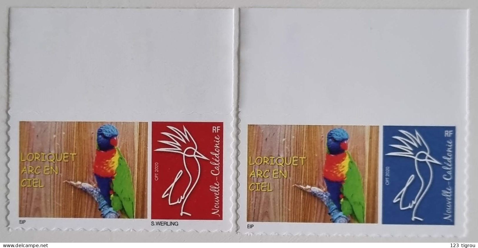CAGOU PERSONNALISE LOGO LORIQUET ARC EN CIEL OPT 2020 TIRAGE : 40 EX GS TB - Unused Stamps