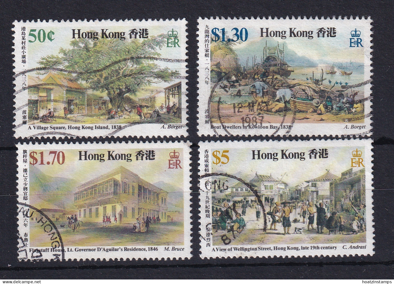 Hong Kong: 1987   19th Century Hong Kong Scenes     Used  - Oblitérés