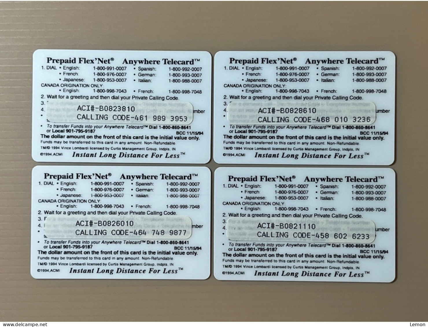 Mint USA UNITED STATES America Prepaid Telecard Phonecard, Green Bay Packer HOF-Lombardi/Starr(300EX,Set Of 4 Mint Cards - Verzamelingen