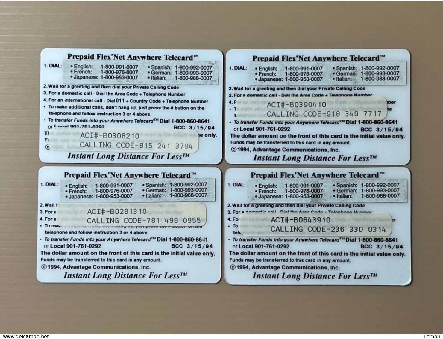 Mint USA UNITED STATES America Prepaid Telecard Phonecard, Green Bay Packer HOF-Willie Davis(300EX), Set Of 4 Mint Cards - Collezioni
