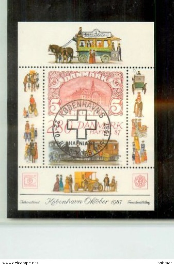 Denmark 1987 HAFNIA 87 Cancelled Red Cross Day 22/10 - Blokken & Velletjes