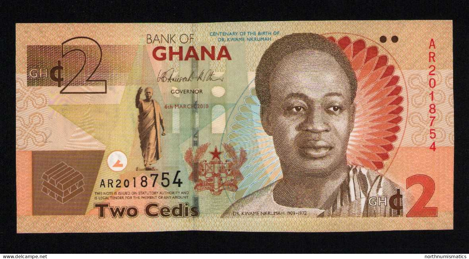 Ghana 2 Cedis 2010 Unc - Ghana