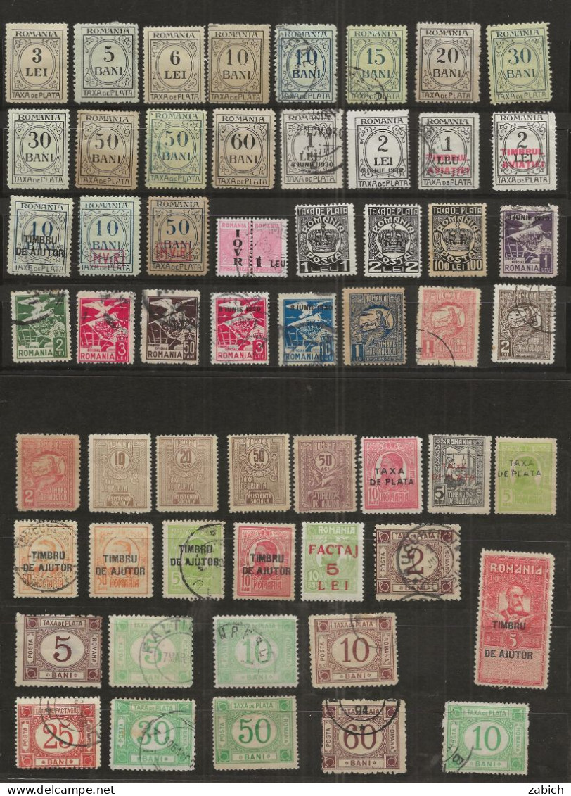 FISCAUX ROUMANIE  56 TIMBRES - Steuermarken