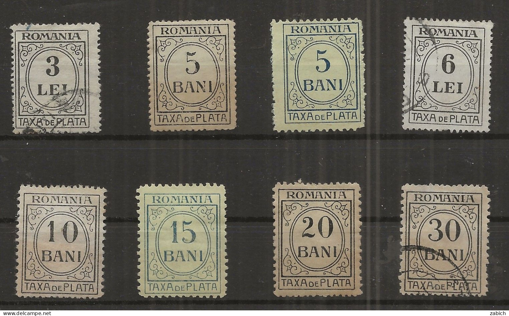 FISCAUX ROUMANIE  8 TIMBRES - Fiscali