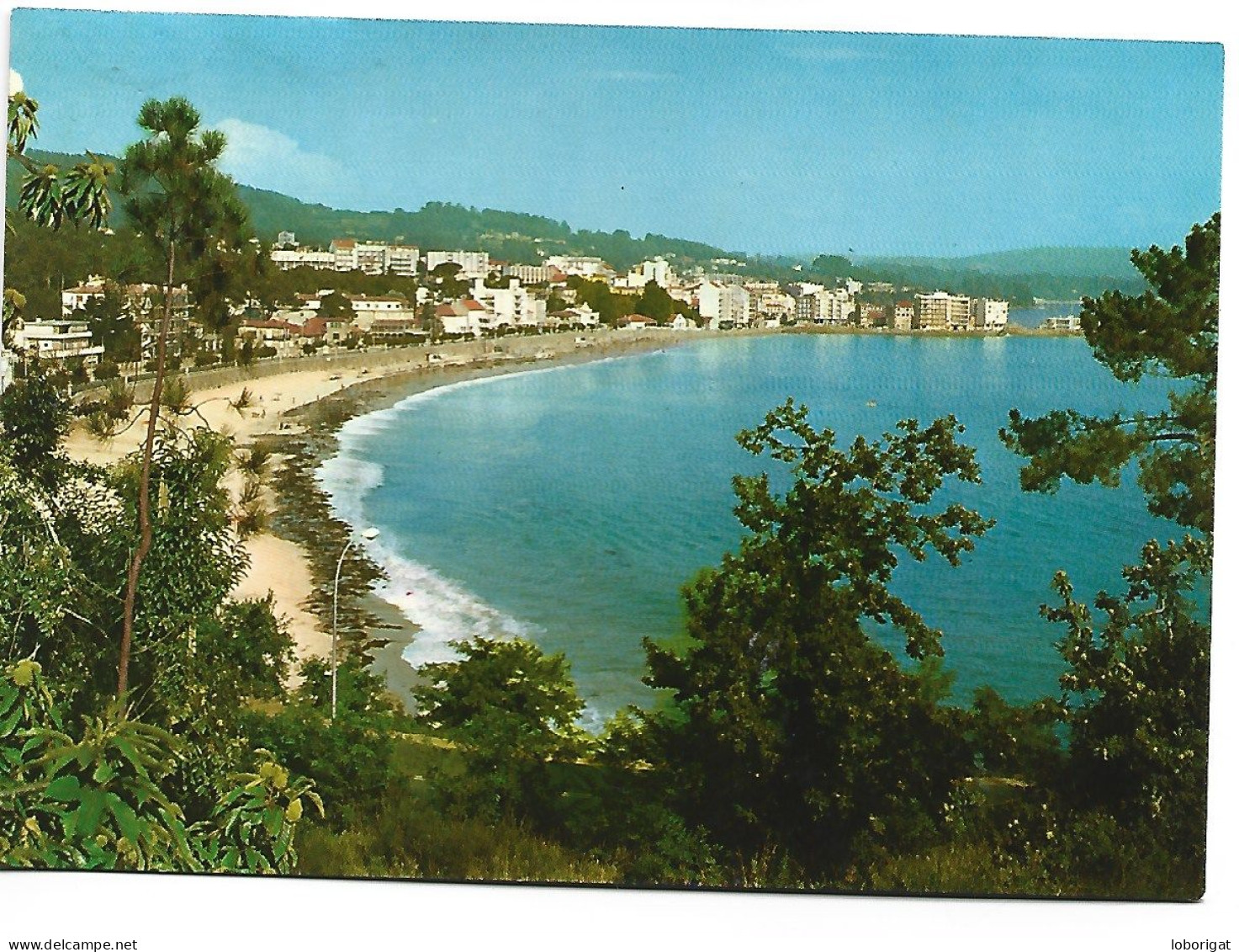 PLAYA DE SILGAR Y VISTA PARCIAL / SILGAR BEACH AND PARTIAL VIEW.- SANGENJO / PONTEVEDRA..- ( ESPAÑA) - Pontevedra