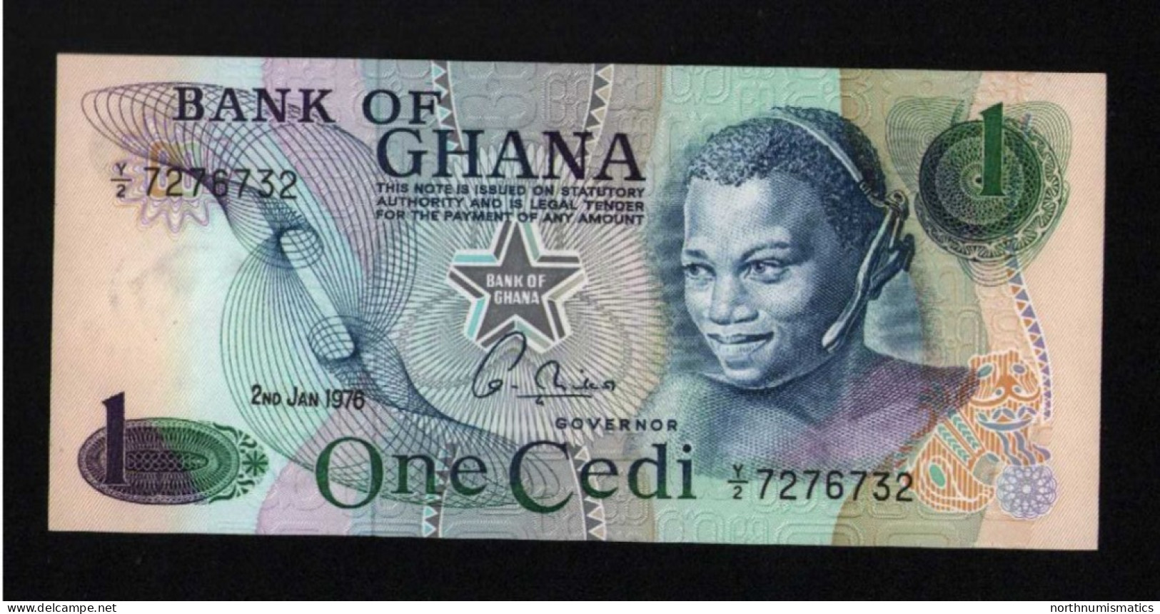 Ghana 1 Cedi 1976 Unc - Ghana