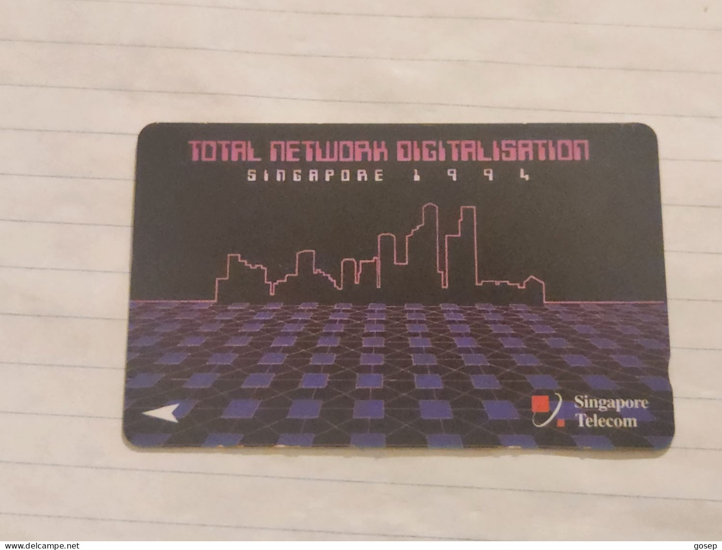 SINGAPORE-(1SNDA)-Total Network-(172)(1SNDA-098764)($3)(tirage-249.700)-used Card+1card Prepiad Free - Singapore