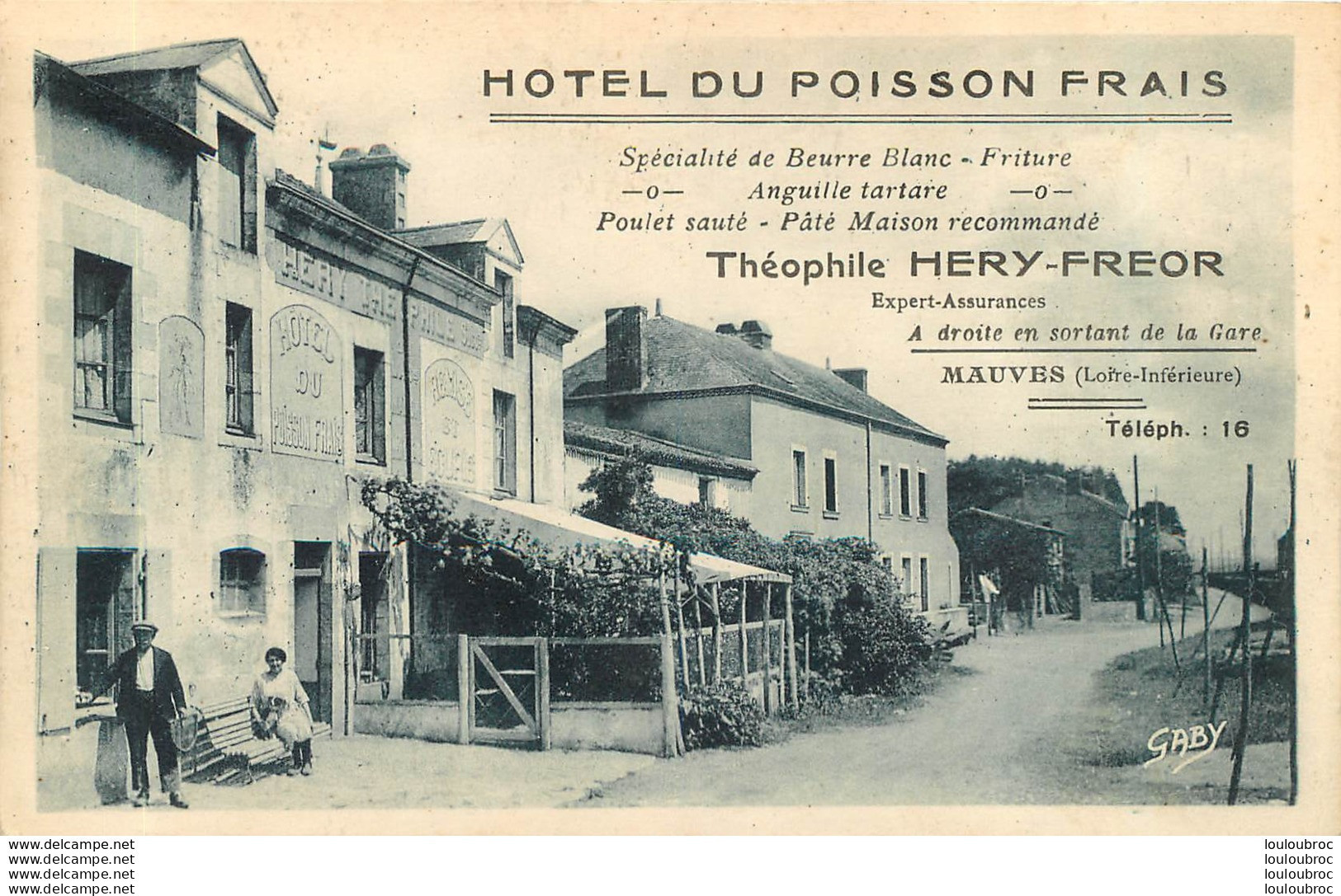 MAUVES SUR LOIRE  HOTEL DU POISSON FRAIS THEOPHILE HERY-FREOR - Mauves-sur-Loire