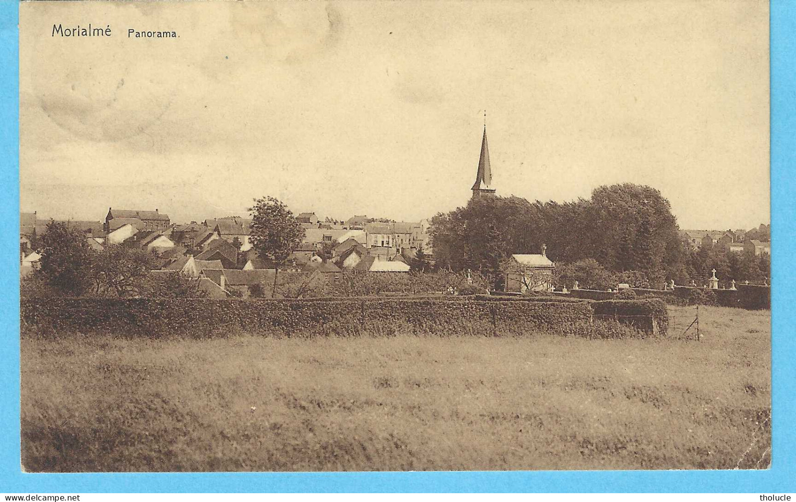 Morialmé-Pr.Namur-1928-Belle Vue Sur Le Village-l 'Eglise-Cimetière Sur La Droite-Editeur:E.Pestiaux ,Florennes - Florennes