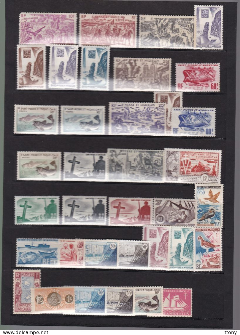 Un Lot De 130 Timbres  Amérique   Saint-Pierre-et-Miquelon Neufs Et Oblitérés Différentes Années   Et Bloc - Collections, Lots & Séries