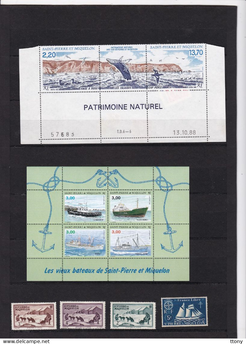 Un Lot De 130 Timbres  Amérique   Saint-Pierre-et-Miquelon Neufs Et Oblitérés Différentes Années   Et Bloc - Collections, Lots & Séries