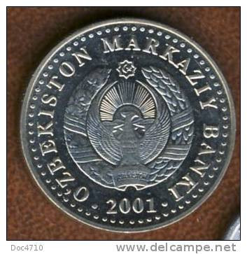 Uzbekistan 50 Som 2001, Independence, Map, Light Type, KM#15a, AUnc - Uzbenisktán