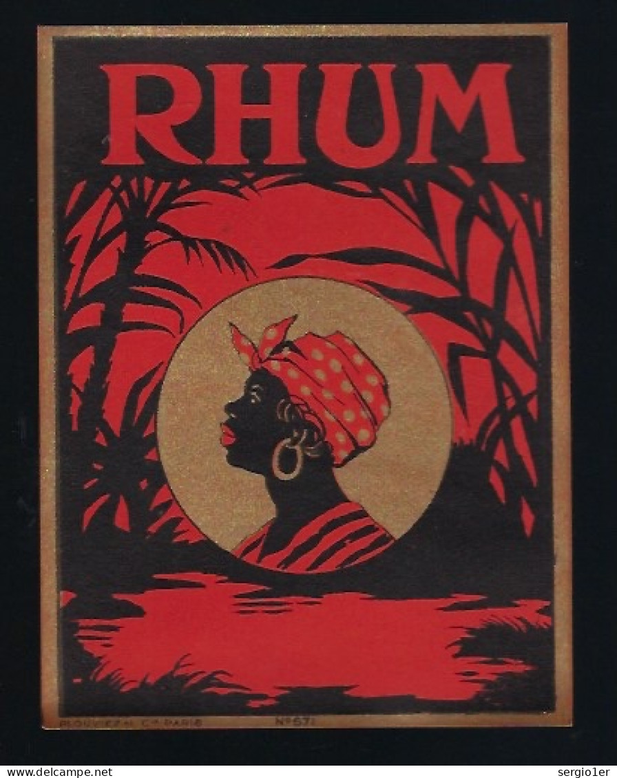 étiquette  Rhum   " Femme, "  - France - Rhum