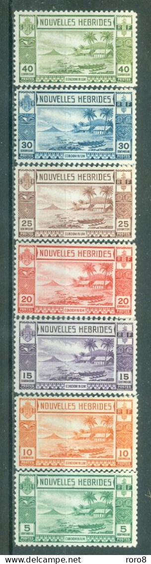 NOUVELLES-HEBRIDES - N°100** à 111** MNH LUXE SCAN DU VERSO - Sans Filigrane Ou Avec Fragments Des Lettres R.F. - Ongebruikt