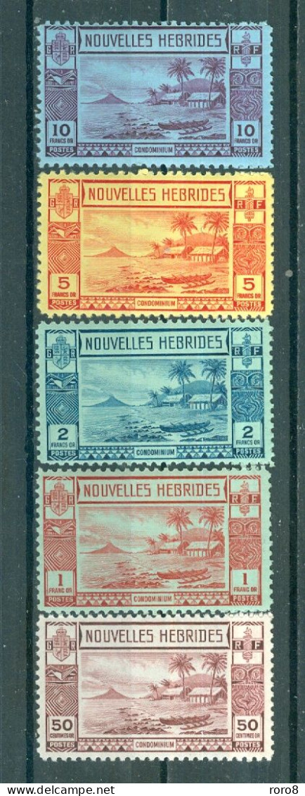 NOUVELLES-HEBRIDES - N°100** à 111** MNH LUXE SCAN DU VERSO - Sans Filigrane Ou Avec Fragments Des Lettres R.F. - Neufs