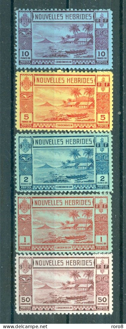 NOUVELLES-HEBRIDES - N°100** à 111** MNH LUXE SCAN DU VERSO - Sans Filigrane Ou Avec Fragments Des Lettres R.F. - Unused Stamps