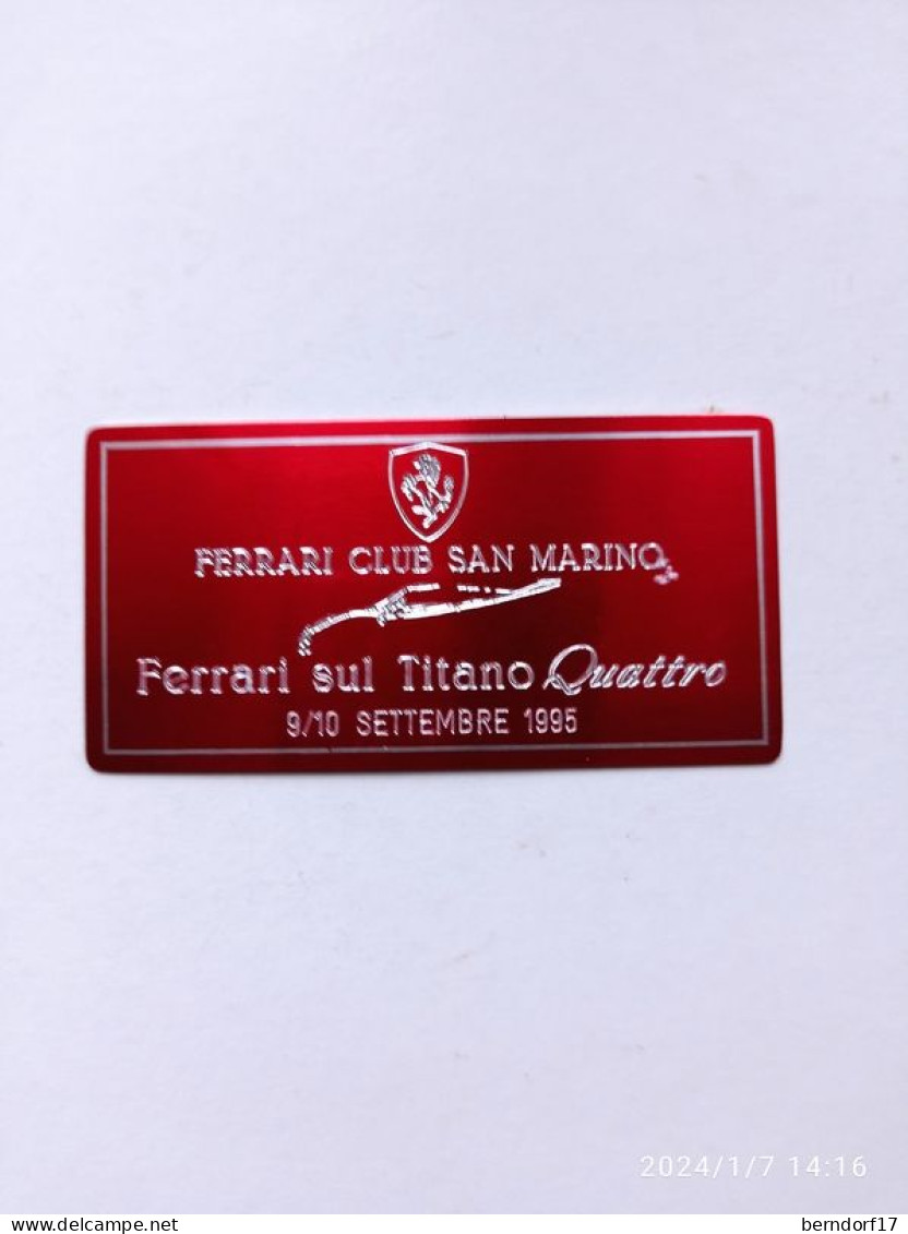 SAN MARINO FERRARI CLUB 1995 - Automovilismo - F1