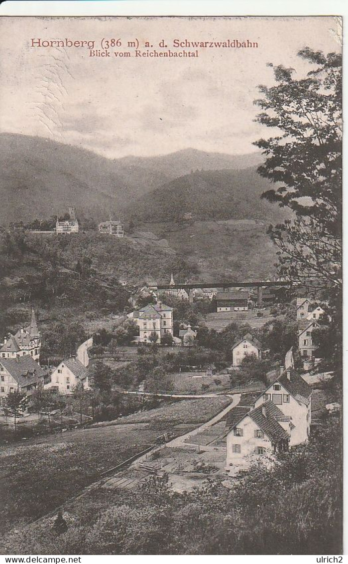 AK Hornberg A. D. Schwarzwaldbahn - Blick Vom Reichenbachtal - 1907 (66760) - Hornberg