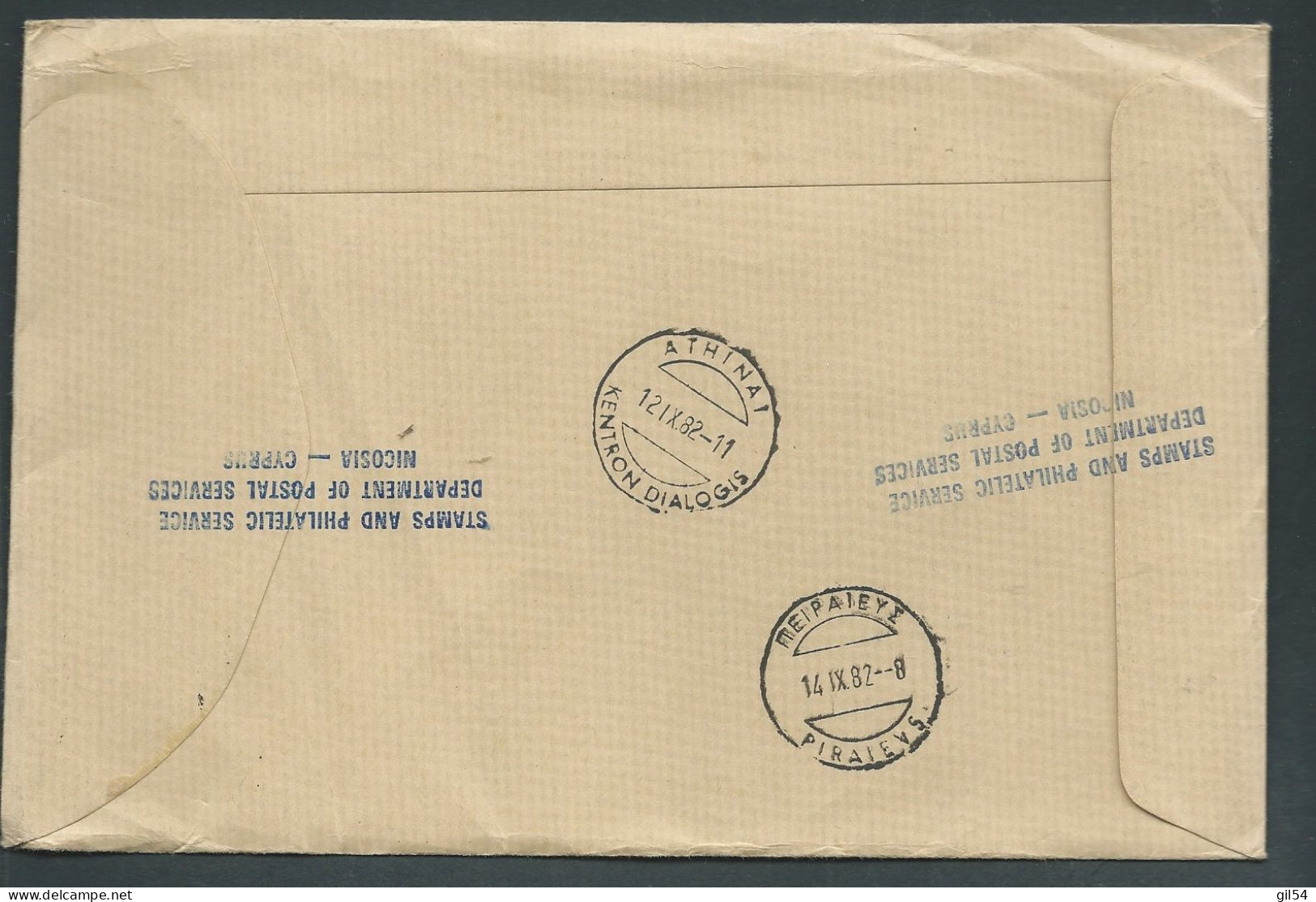 Lettre Recommandée De Chypre Pour La Grece 08/09/1982- Malb 13106 - Cartas