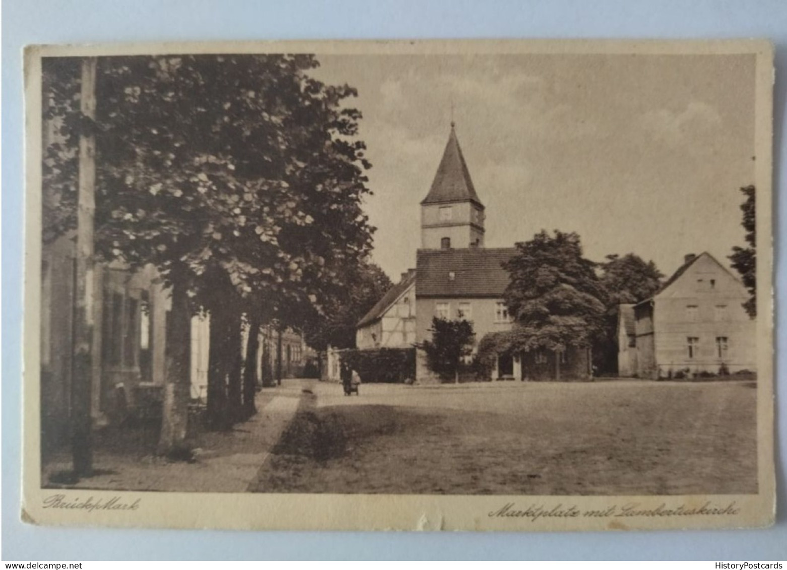 Brück (Mark), Marktplatz Mit Kirche, 1938 - Brueck