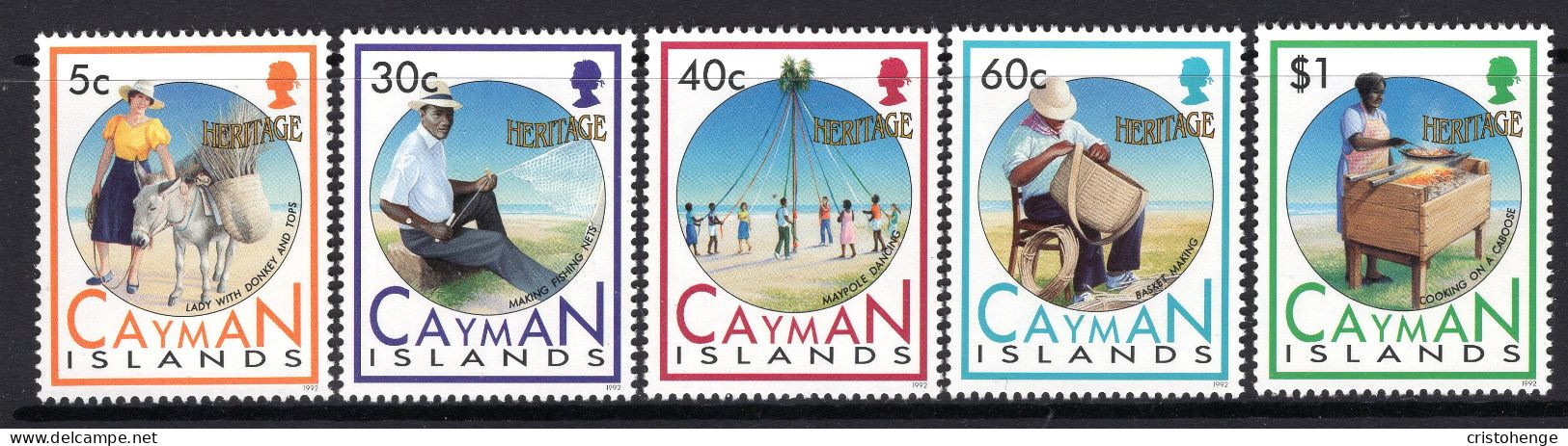 Cayman Islands 1992 Island Heritage Set MNH (SG 746-750) - Cayman Islands