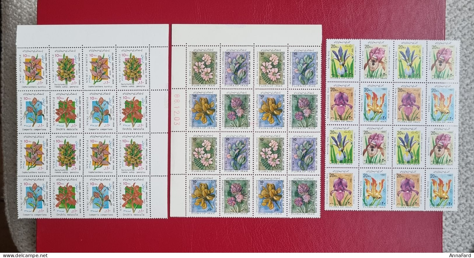 1989-91 Iran Norouz Nowruz Blocks Of 4, Some With Corner Of The Sheet Borders, MNH Scott: 2361(a-b) , 2411(a-b) , 2443 - Iran