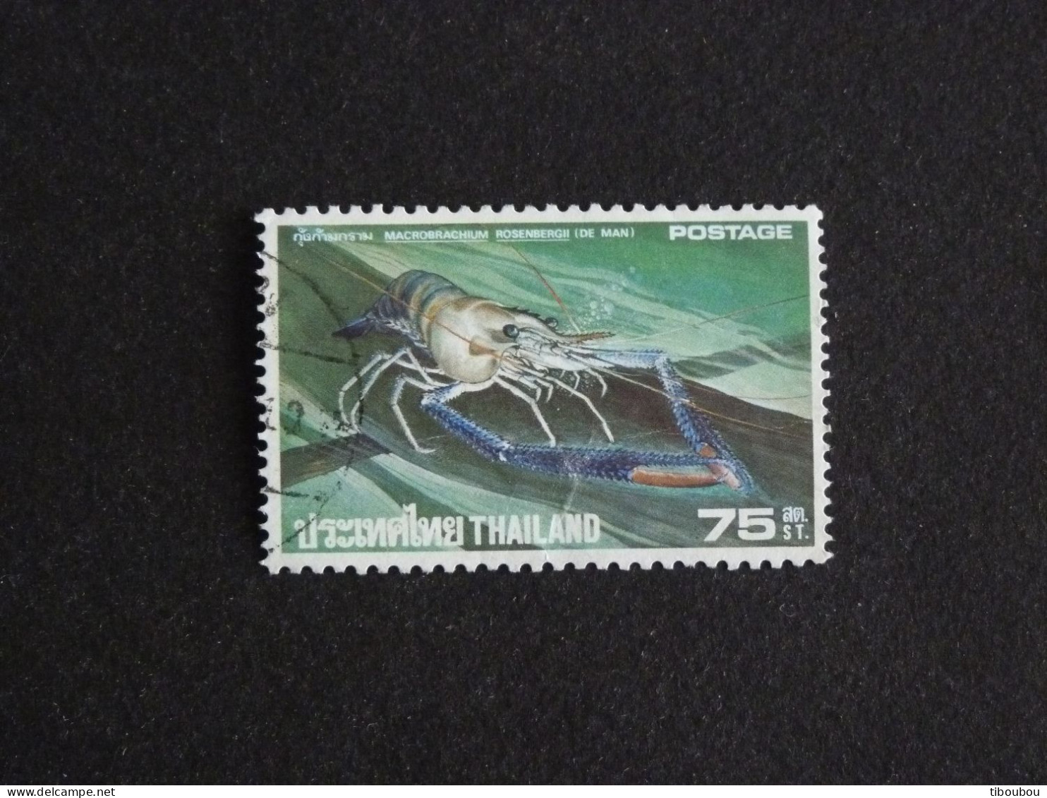 THAÏLANDE THAILAND YT 774 OBLITERE - CREVETTE GEANTE D'EAU DOUCE CRUSTACE - Thailand