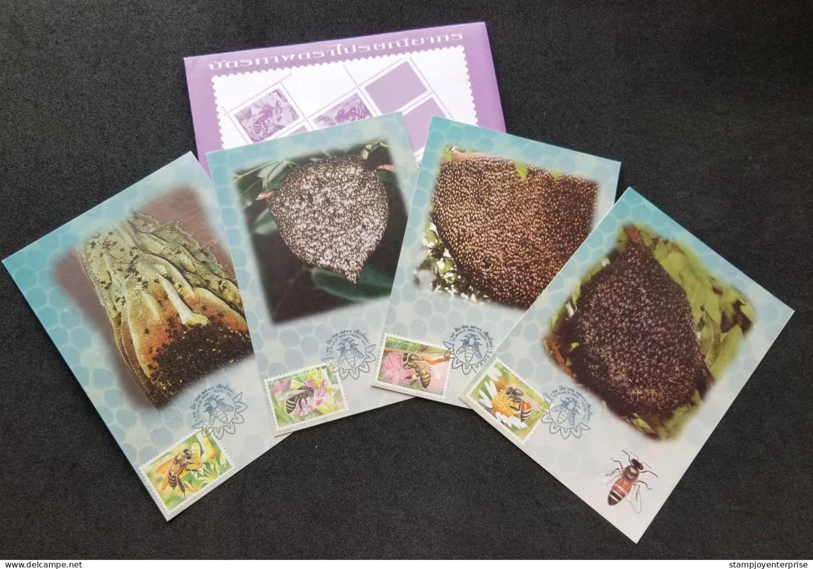 Thailand Honey Bee 2000 Insect Honeybees Flower Nest Flora Bees (maxicard) *see Scan - Thailand