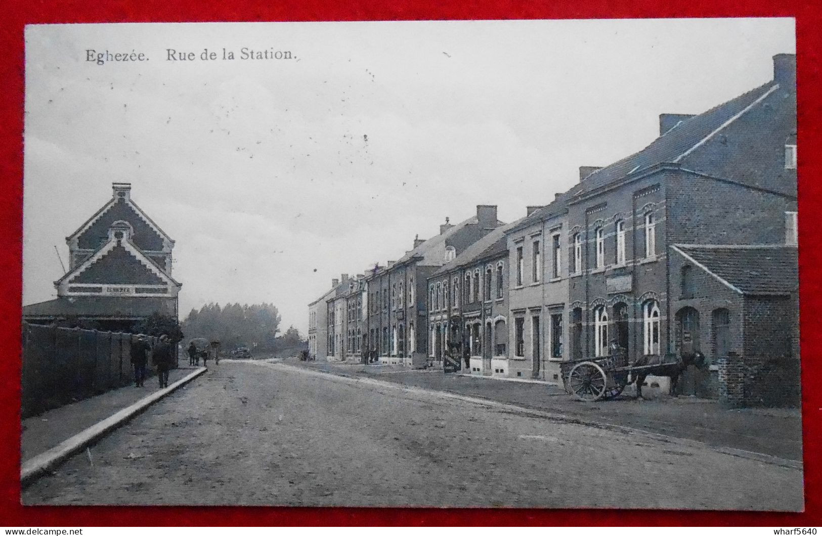 CPA 1916 Eghezée, Rue De La Station. Cachet De Censure Allemand - Eghezee