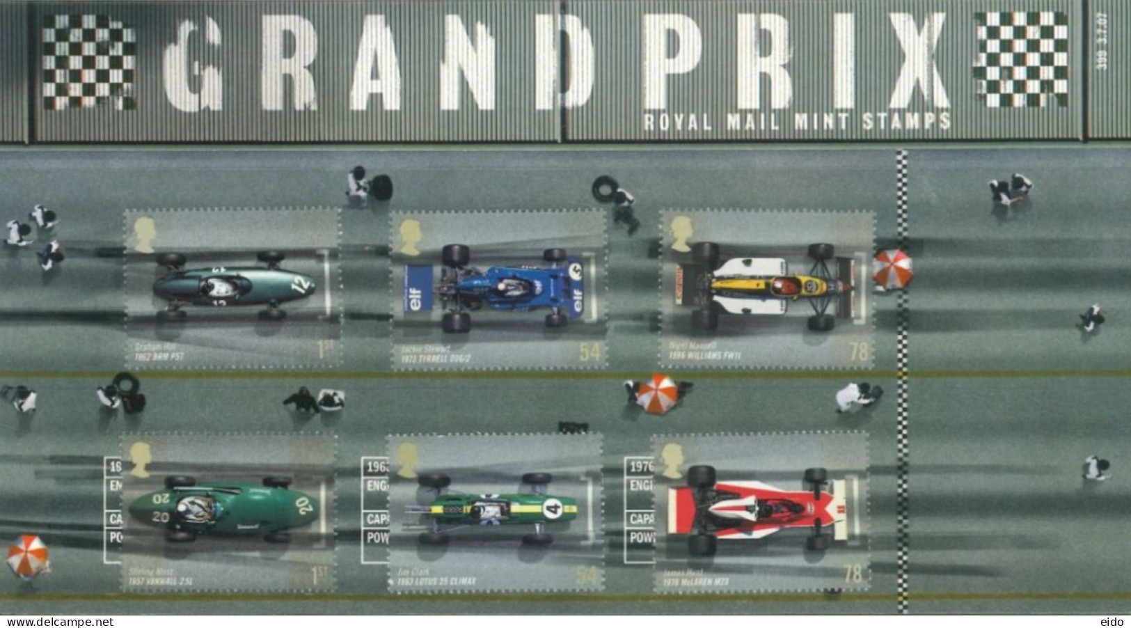 GREAT BRITAIN  - 2007, GRAND PRIX STAMPS SET INCLUDING A PRESENTATION PACK, UMM(**). - Covers & Documents