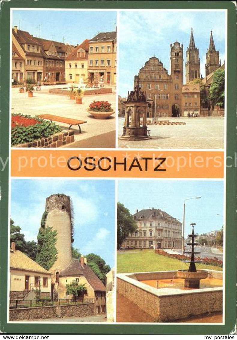 72406193 Oschatz Ernst Thaelmann Platz Museum Platz Der DSF Brunnen Leipziger Pl - Oschatz