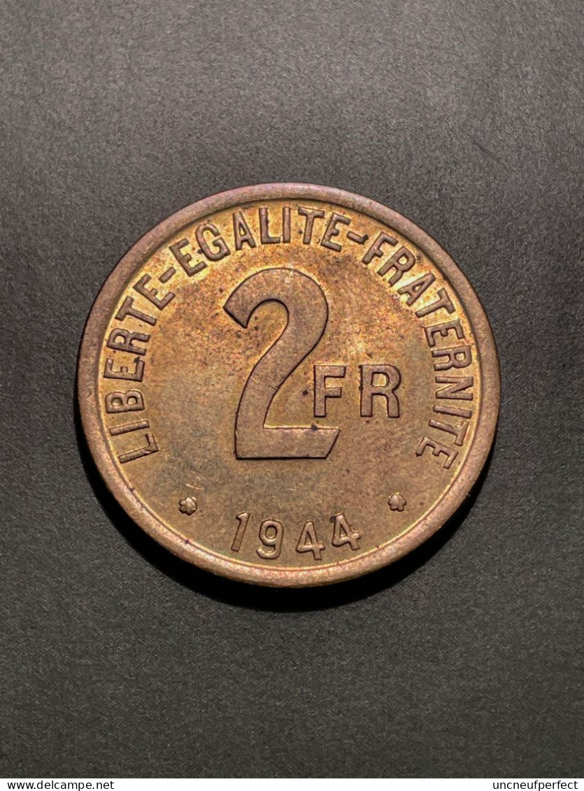 2 Franc 1944 Type Philadelphie SUP+ !!! - 2 Francs