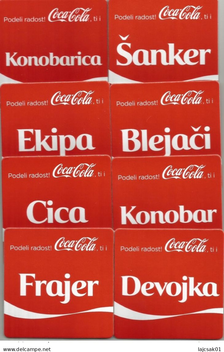 8 Different Coca Cola Coasters From Serbia FREE SHIPPING - Posavasos (Portavasos)