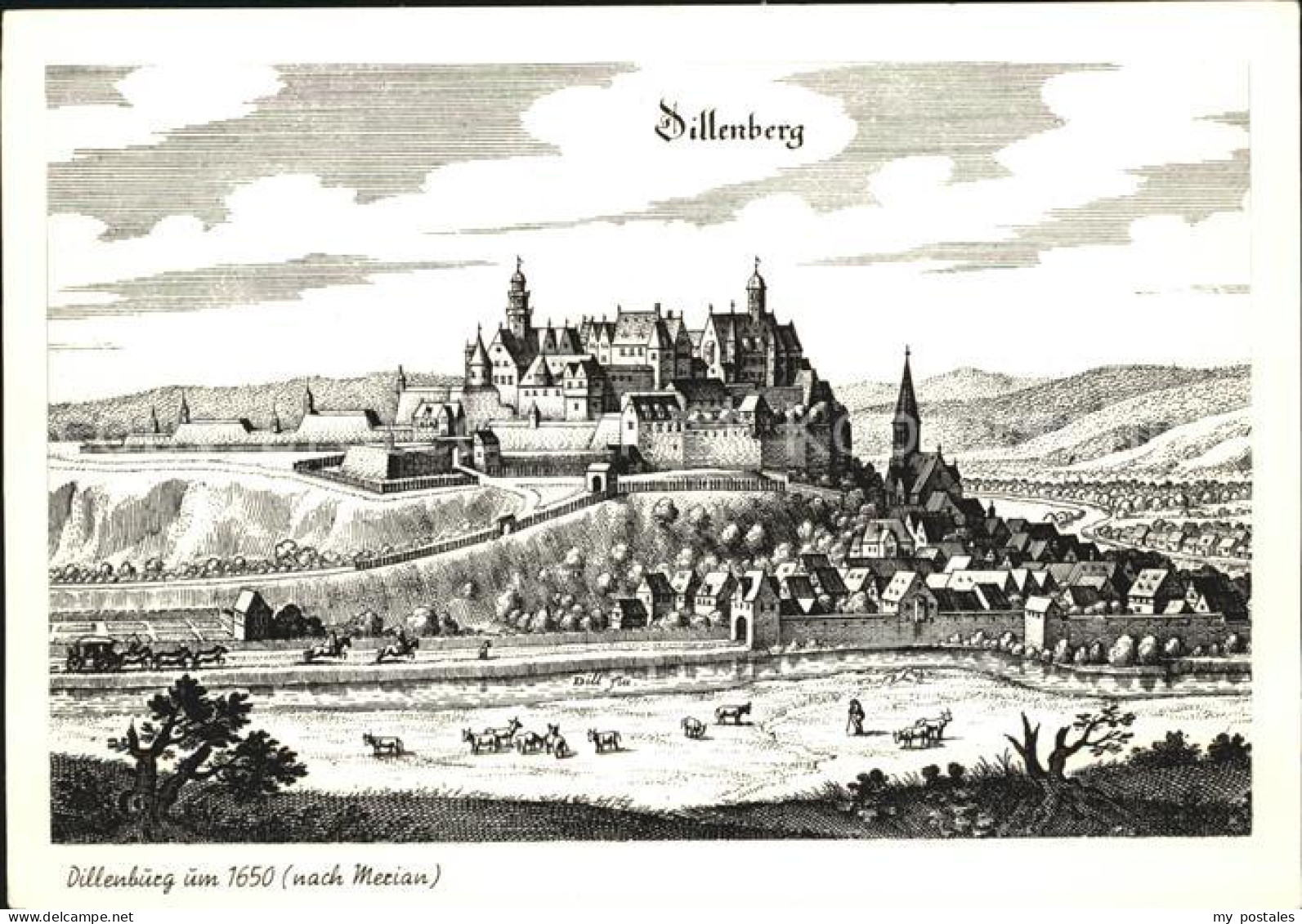 72405072 Dillenburg Burg Um 1650 Nach Merian Dillenburg - Dillenburg
