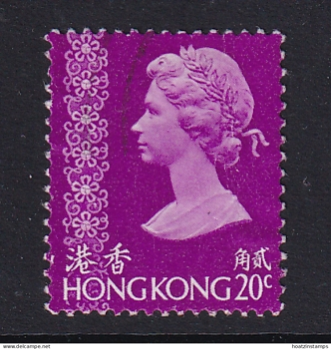 Hong Kong: 1975/82   QE II     SG313      20c   Reddish Violet   Used  - Gebruikt