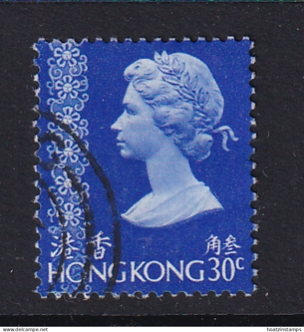 Hong Kong: 1975/82   QE II     SG315w      30c   Ultramarine  [Wmk Inverted]   Used  - Usati