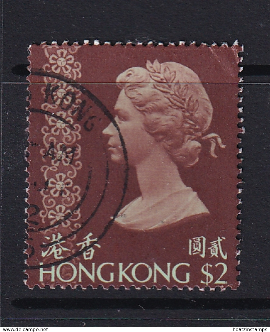 Hong Kong: 1975/82   QE II     SG324a      $2   Pale Green & Brown     Used  - Usados