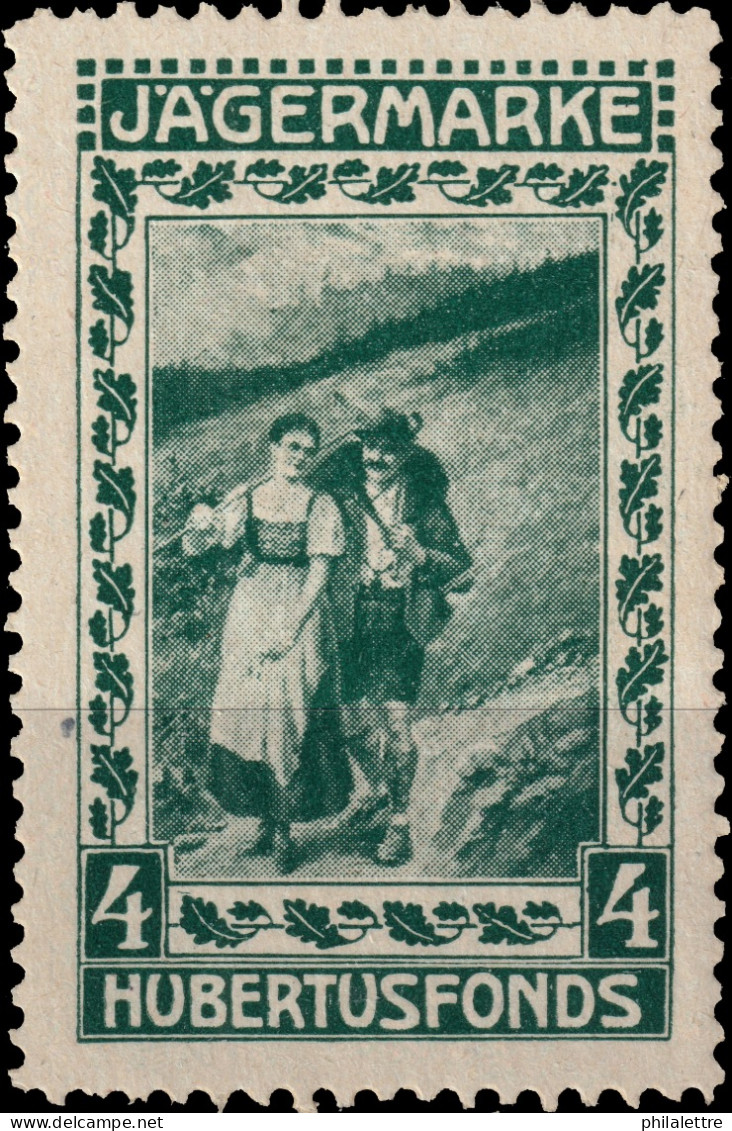 AUTRICHE / ÖSTERREICH - Ca.1900 Reklamemarke "JÄGERMARKE / HUBERTUSFONDS" - Neuf/Ungebraucht * (ref.013) - Unused Stamps