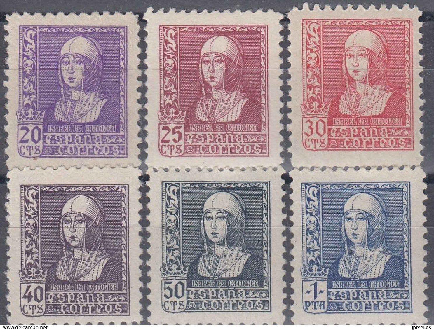 ESPAÑA 1938-1939 Nº 855/860 NUEVO SIN FIJASELLOS - Unused Stamps