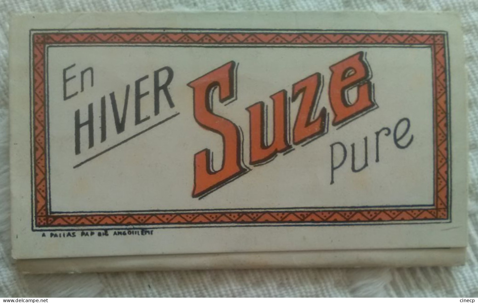 TABAC Publicité SUZE Gentiane Hiver été PAPIER A CIGARETTE Ancien Medaille D'Or Paris 1900 Grand Prix De Turin 1911 Gand - Objetos Publicitarios