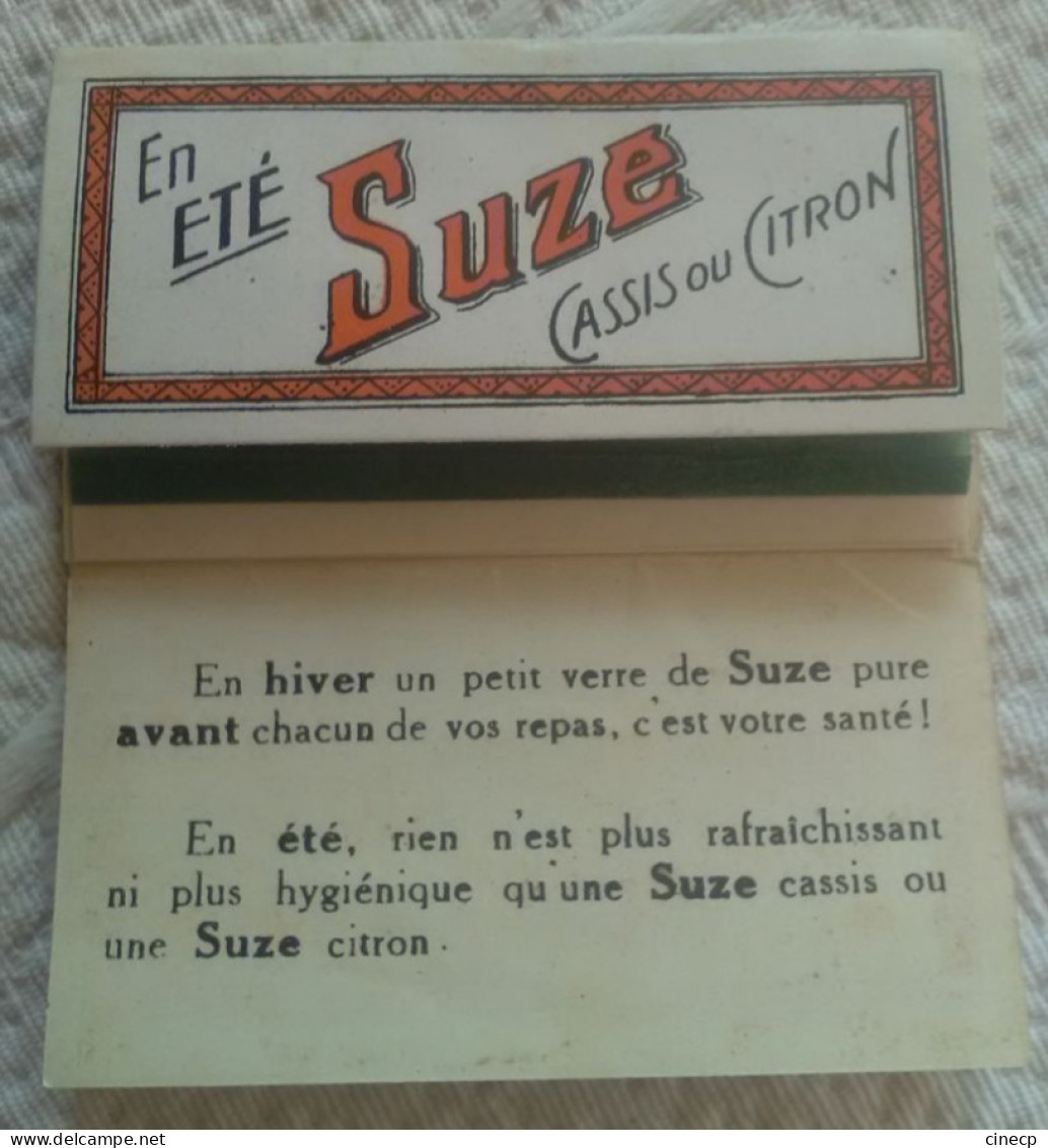 TABAC Publicité SUZE Gentiane Hiver été PAPIER A CIGARETTE Ancien Medaille D'Or Paris 1900 Grand Prix De Turin 1911 Gand - Werbeartikel