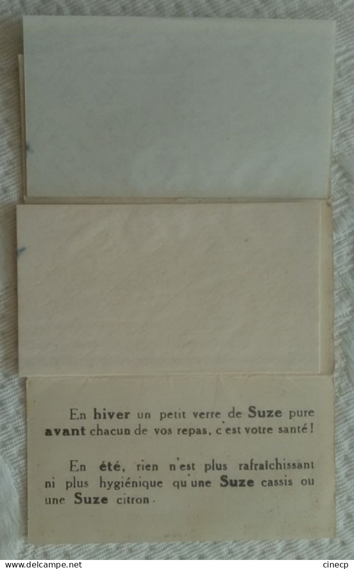 TABAC Publicité SUZE Gentiane Hiver été PAPIER A CIGARETTE Ancien Medaille D'Or Paris 1900 Grand Prix De Turin 1911 Gand - Advertising Items