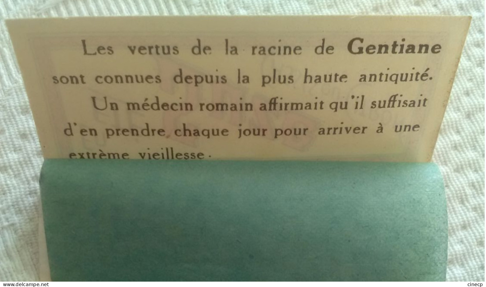 TABAC Publicité SUZE Gentiane Hiver été PAPIER A CIGARETTE Ancien Medaille D'Or Paris 1900 Grand Prix De Turin 1911 Gand - Reclame-artikelen