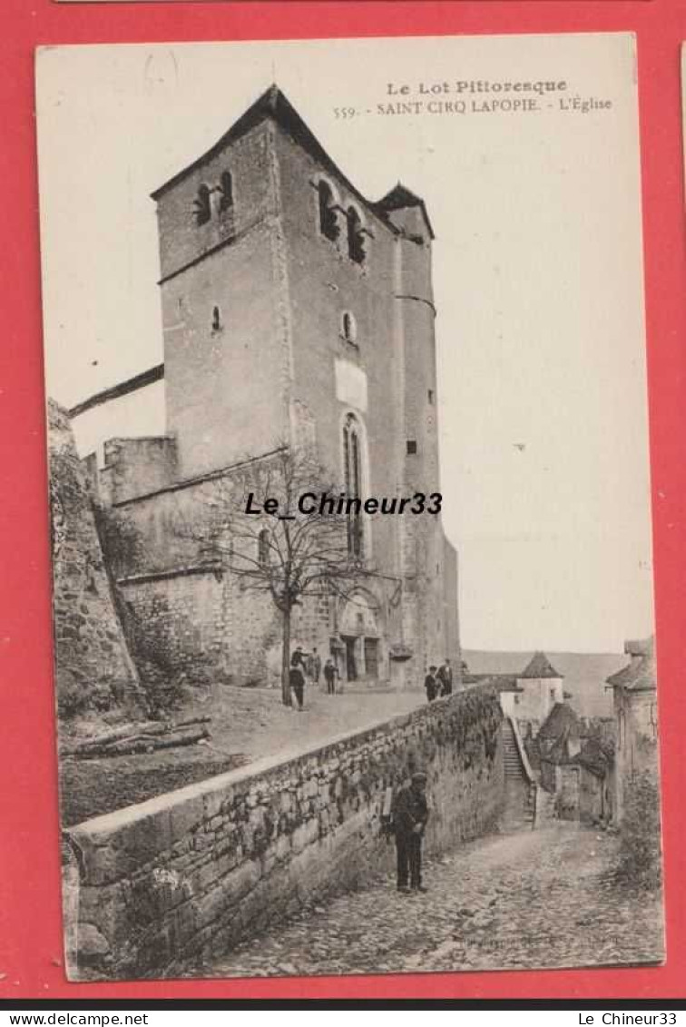 46 - SAINT CIRQ LAPOPIE---L'Eglise---animé - Saint-Cirq-Lapopie