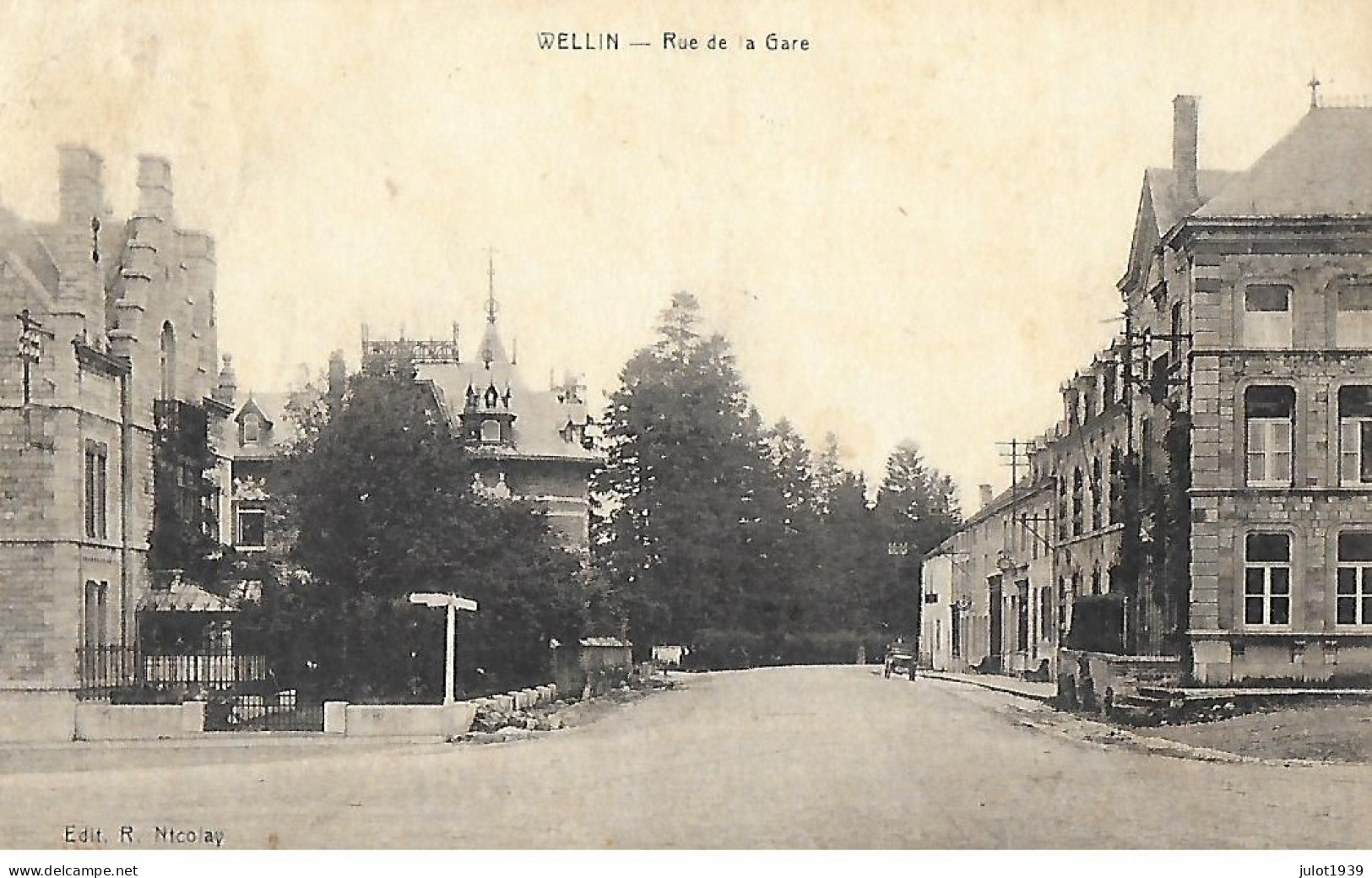 WELLIN ..-- Rue De La GARE . 1927 Vers SAINT - JOSSE ( Melle Clara TAGNON ) . - Wellin