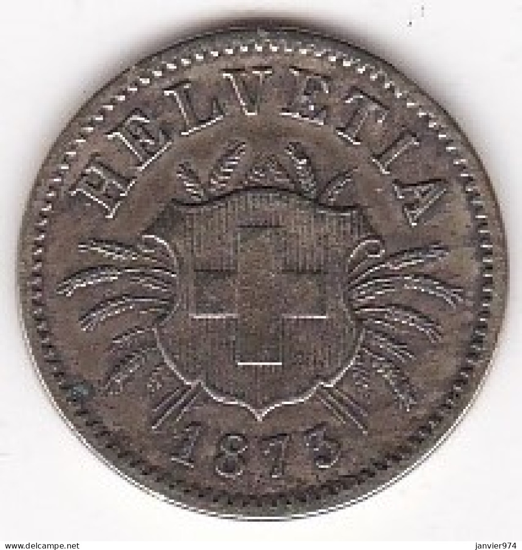 Suisse. 5 Rappen 1873 B, En Billon , KM# 5 - 5 Centimes / Rappen