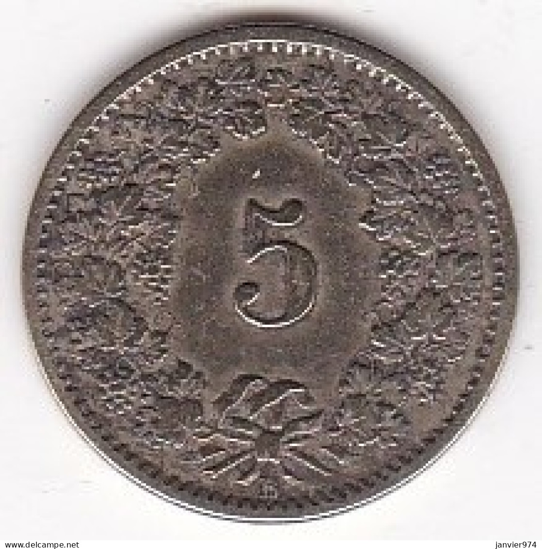 Suisse. 5 Rappen 1873 B, En Billon , KM# 5 - 5 Rappen